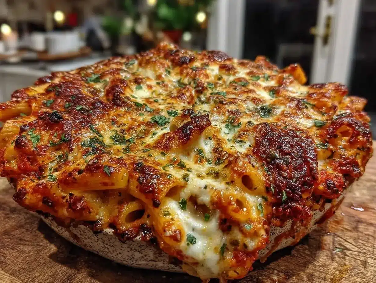 Baked Penne Pasta with Melty Mozzarella: Best Dinner Party Recipe 4 baked penne pasta with melty mozzarella preparation steps