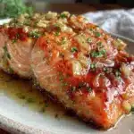 Baked Salmon with Crispy Garlic Butter Crust - featured image