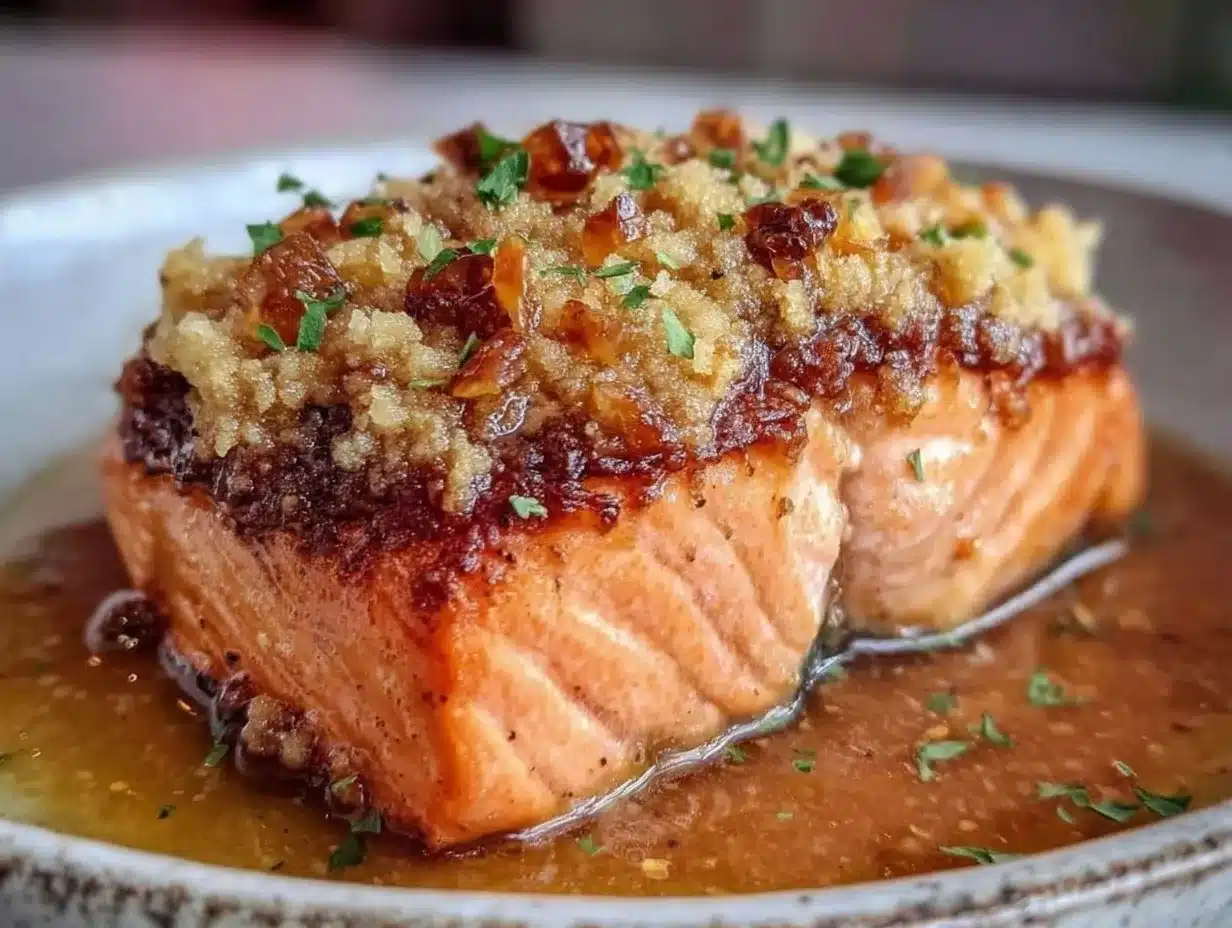 Baked Salmon with Crispy Garlic Butter Crust 4 Baked Salmon with Crispy Garlic Butter Crust preparation steps