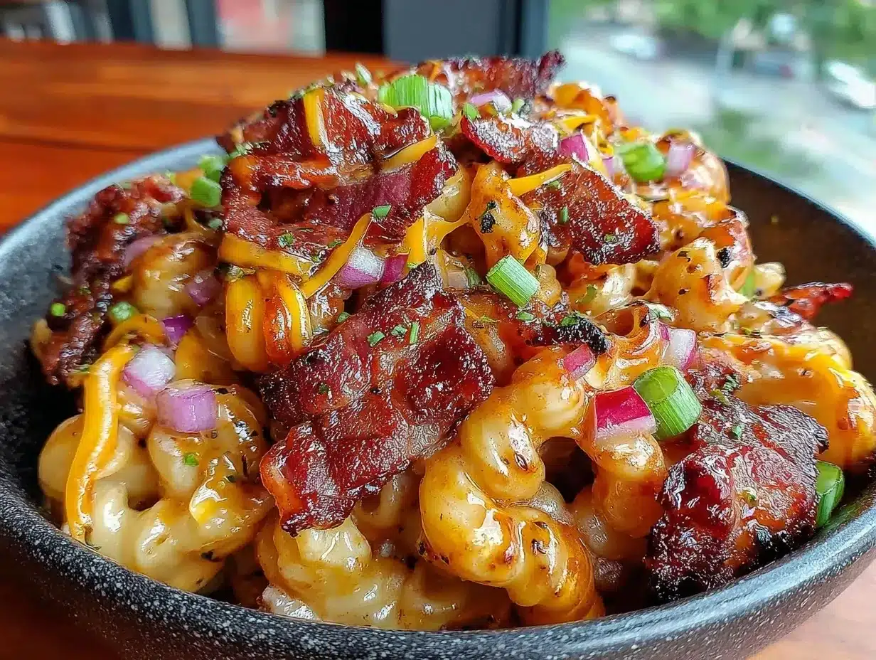 BBQ Pasta Salad with Smoky Bacon and Cheddar 4 BBQ Pasta Salad preparation steps