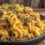 cheesy ground beef goulash - featured image