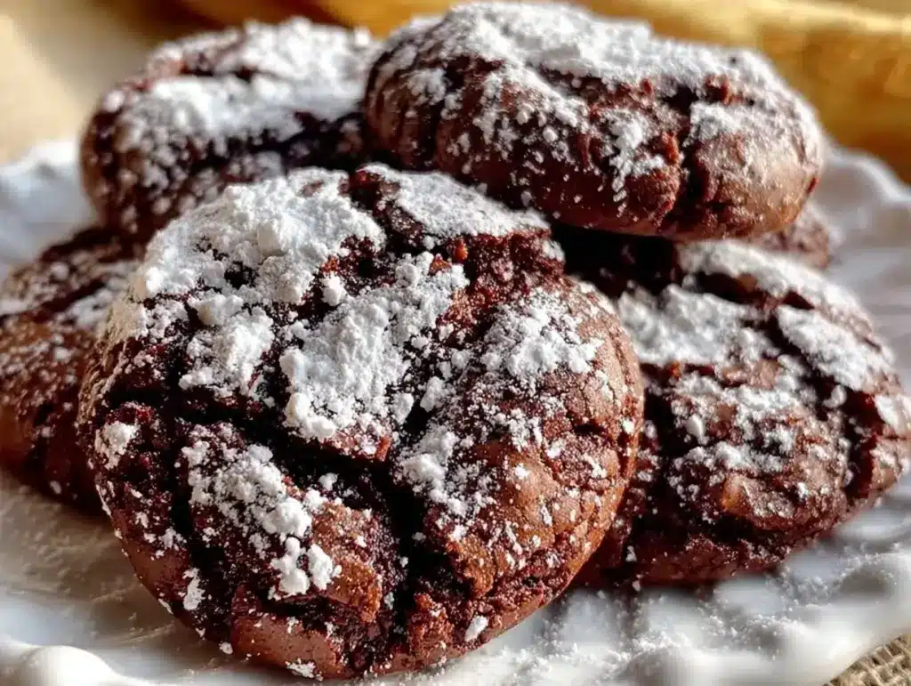 chocolate crinkle cookies - featured image