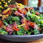 chopped kale salad with crispy bacon - featured image