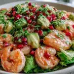 creamy avocado lime shrimp salad - featured image
