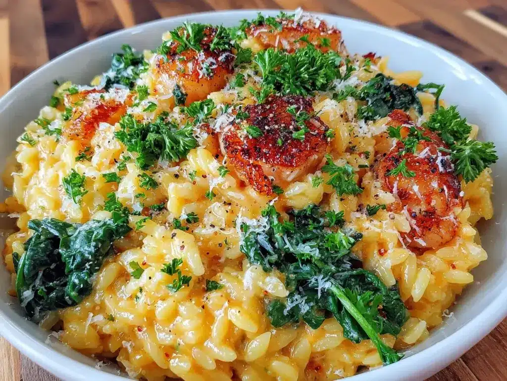 creamy orzo pasta - featured image