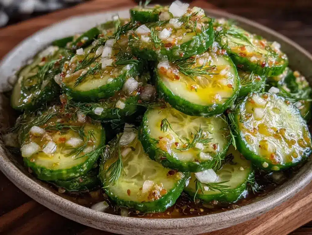 end of summer cucumber salad - featured image