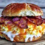 fluffy egg and cheese breakfast sandwich - featured image