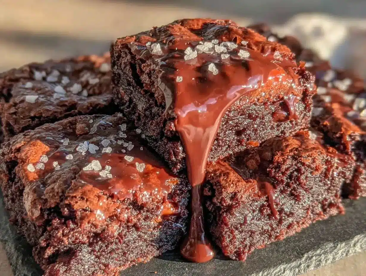 Fudgy Brownie Bars: Easy Ganache Recipe 4 fudgy brownie bars preparation steps