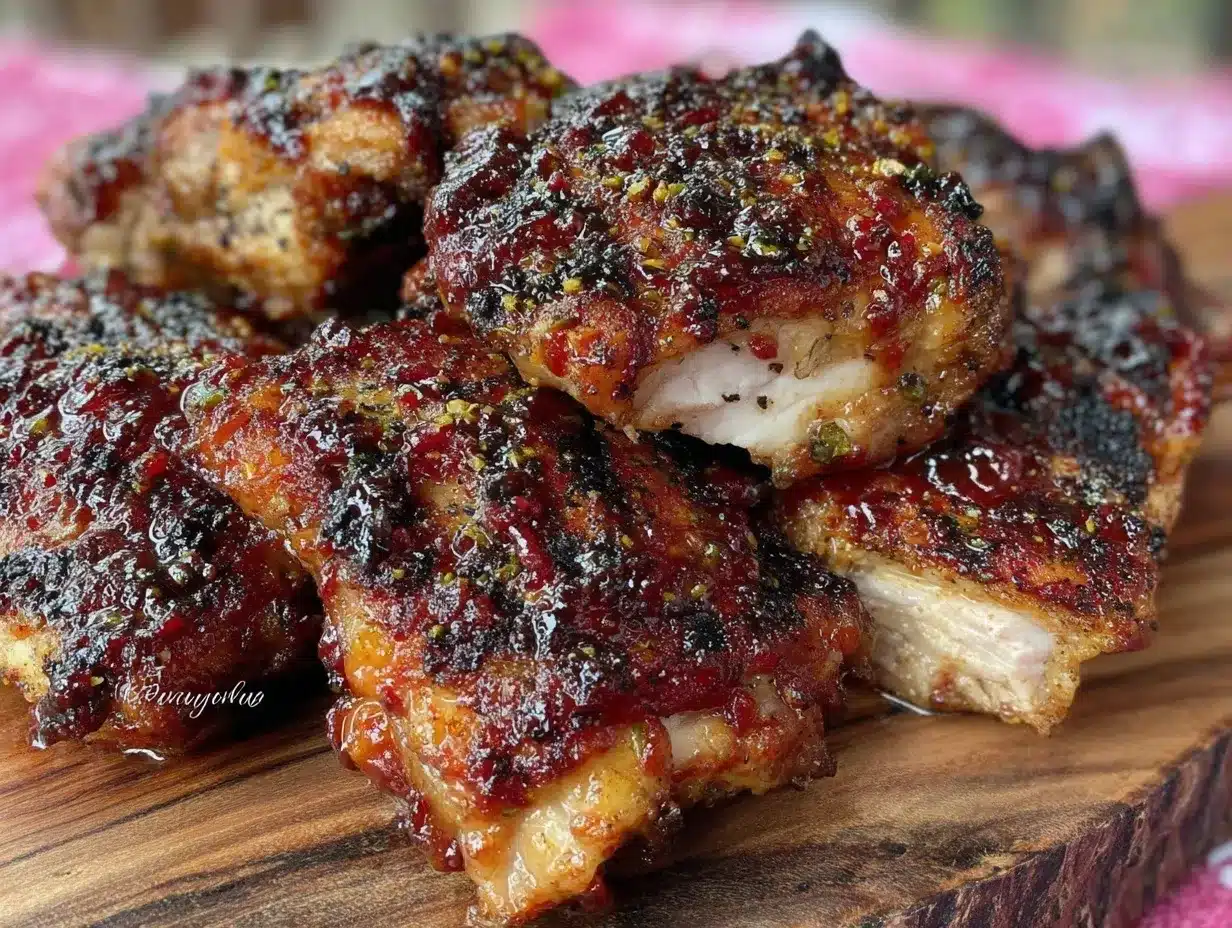 Labor Day Grilled BBQ Chicken Thighs: Perfect Sticky Honey Glaze 4 grilled bbq chicken thighs preparation steps