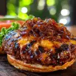 Grilled Ground Beef Burgers with Caramelized Onions - featured image