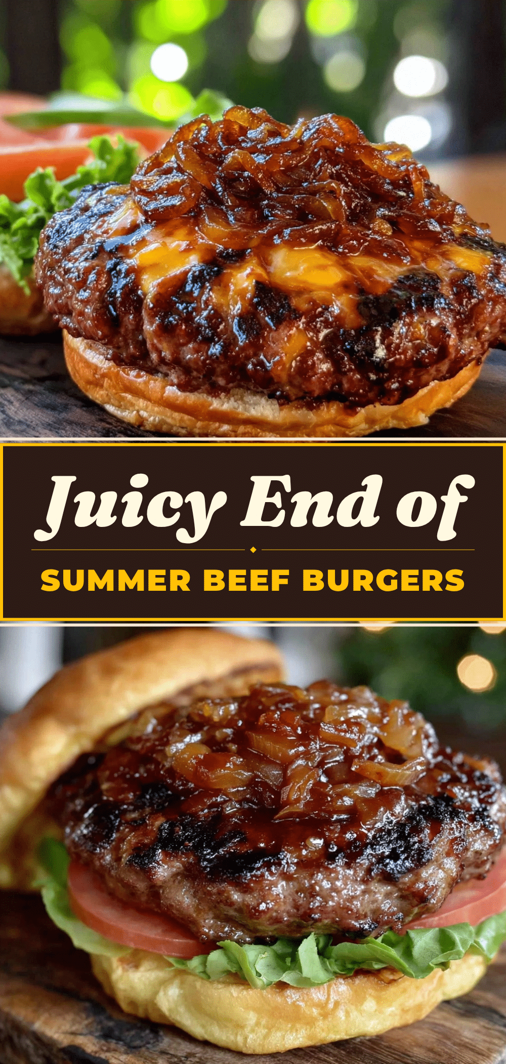 Grilled Ground Beef Burgers with Caramelized Onions: 5 Best Weekend Dinner Party Ideas 5 Grilled Ground Beef Burgers with Caramelized Onions recipe