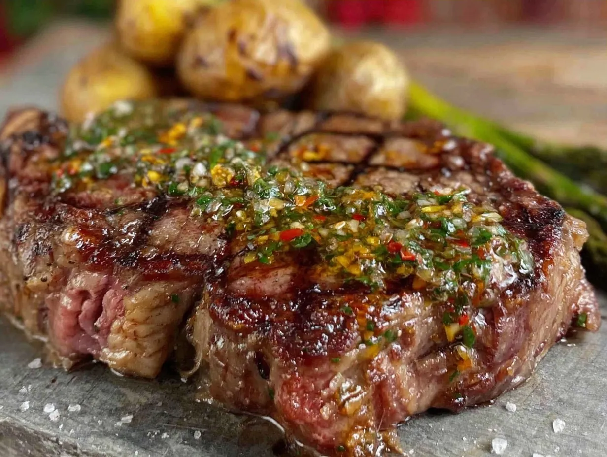 Grilled Steak with Chimichurri: Perfect Labor Day BBQ Feast 4 Grilled Steak with Chimichurri preparation steps