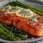 Healthy Baked Salmon with Roasted Asparagus - featured image