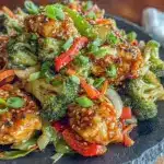 healthy chicken and vegetable stir fry - featured image