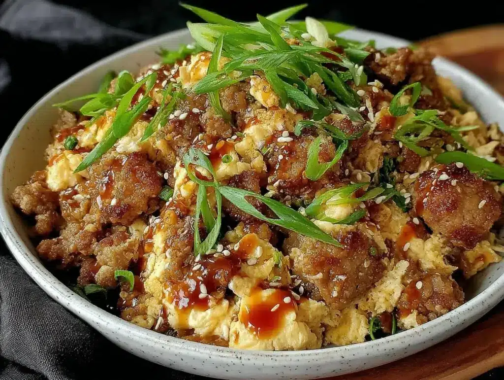High Protein Egg and Turkey Sausage Breakfast Bowl - featured image