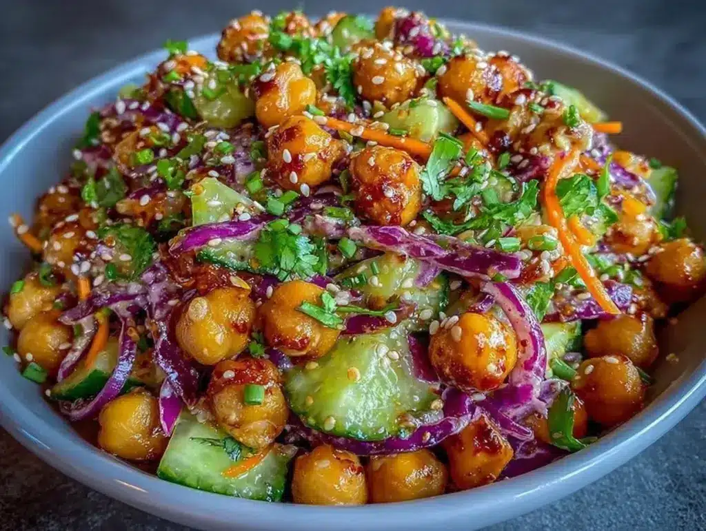 Korean chickpea salad - featured image