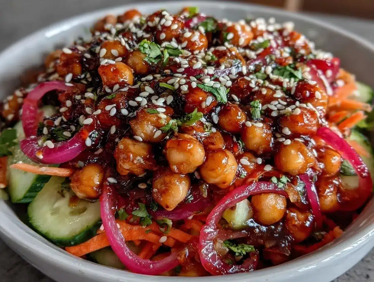 Korean Chickpea Salad: Best Creamy Dinner Party Recipe 4 Korean chickpea salad preparation steps