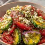 Labor Day Cucumber Tomato Salad - featured image