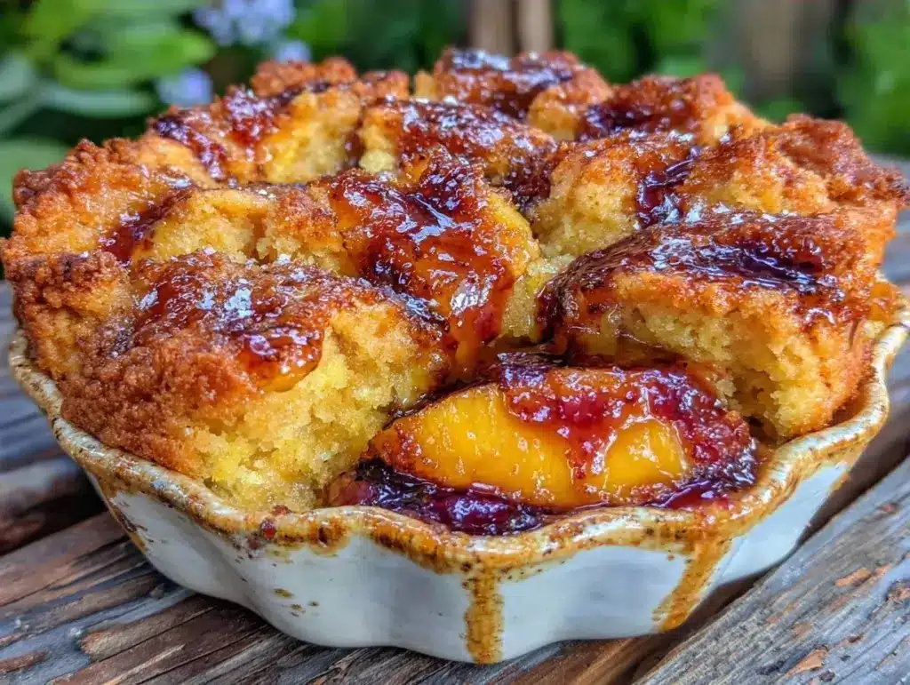 Labor Day Grilled Peach Cobbler - featured image
