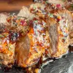 slow cooker pork tenderloin with honey garlic glaze - featured image