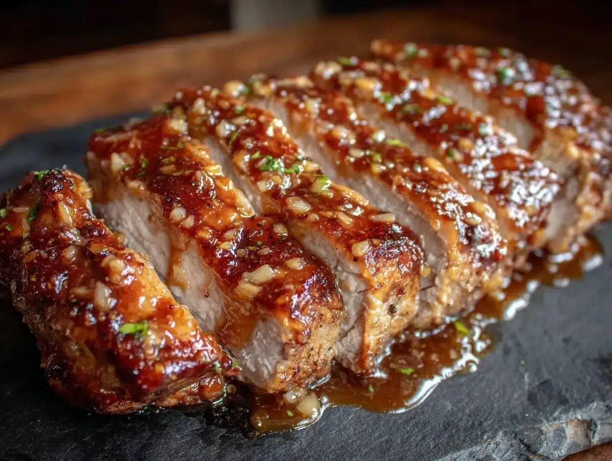 Slow Cooker Pork Tenderloin with Honey Garlic Glaze 4 slow cooker pork tenderloin with honey garlic glaze preparation steps