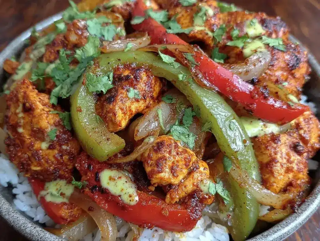 Air Fryer Chicken Fajita Bowls - featured image