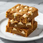 autumn brown butter pumpkin blondies - featured image