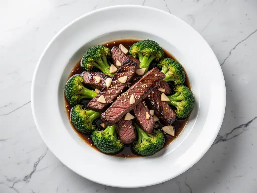 Beef and Broccoli Stir Fry: 15 Min Garlic Sauce 4 beef and broccoli stir fry preparation steps