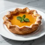brown sugar pumpkin custard pie - featured image
