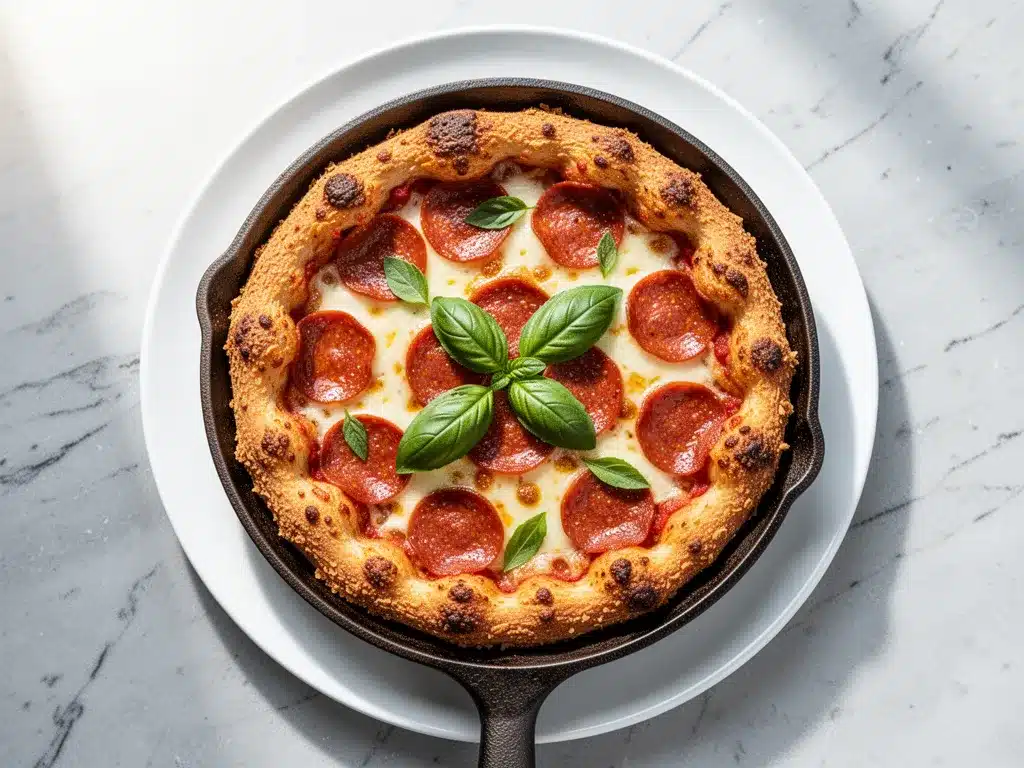 Cast Iron Skillet Pepperoni Pizza: 10-Min Crispy Dinner 4 cast iron skillet pepperoni pizza preparation steps