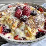 cheese blintz casserole - featured image