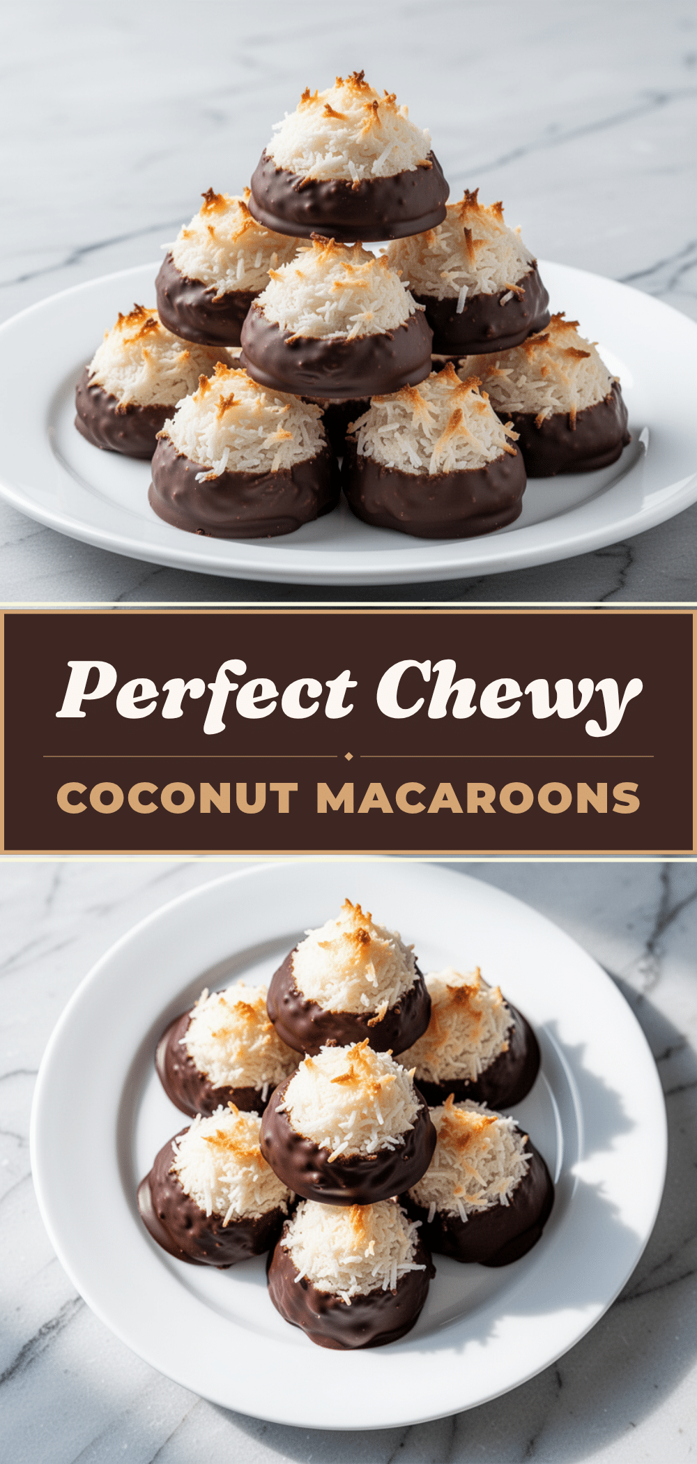 Chewy Coconut Macaroons: 5-Step Dark Chocolate Recipe 5 chewy coconut macaroons recipe