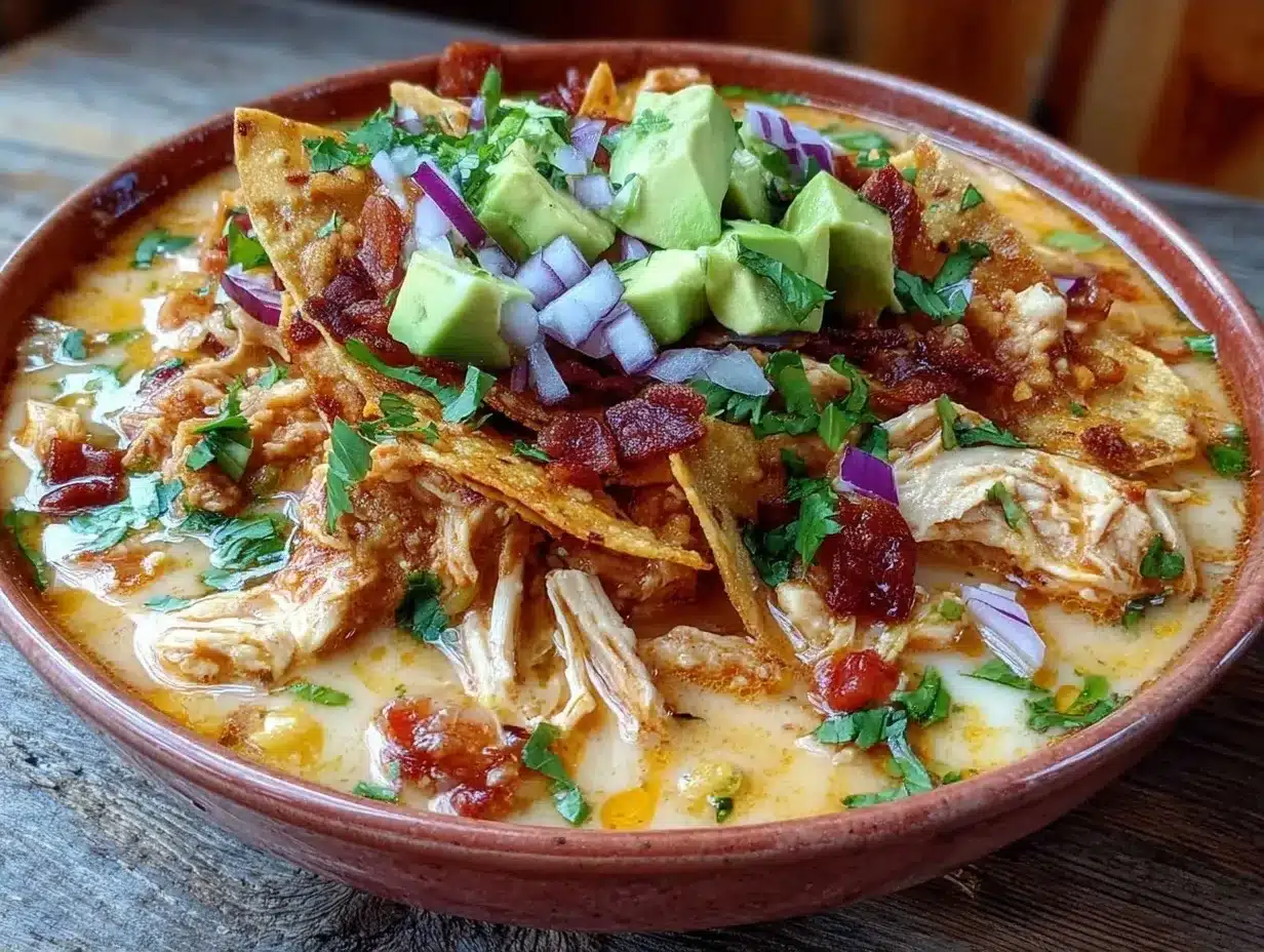 Creamy Chicken Tortilla Soup: Easy Smoked Outdoor Dinner 4 creamy chicken tortilla soup preparation steps