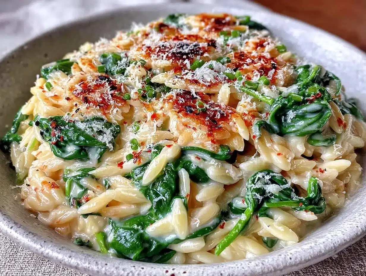 Creamy Garlic Parmesan Orzo: Best Party Side 4 creamy garlic parmesan orzo preparation steps
