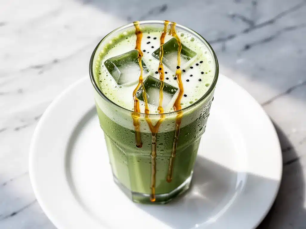 Creamy Iced Matcha Latte: 3 Ingredients 4 creamy iced matcha latte preparation steps