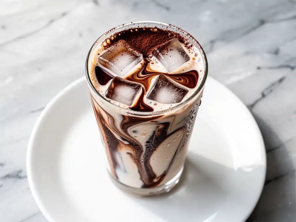 Dairy-Free Iced Mocha: Easy Oat Milk Recipe 4 dairy-free iced mocha with oat milk preparation steps