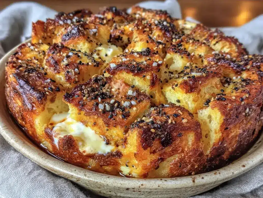 everything bagel strata - featured image