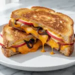 fall apple cheddar grilled cheese - featured image
