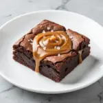 fudgy sea salt caramel brownies - featured image