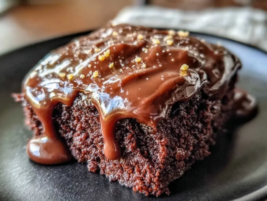 gluten free chocolate sheet cake - featured image