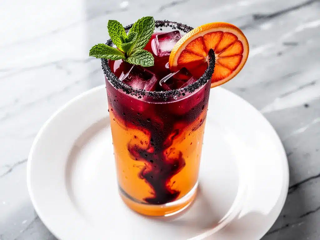 Halloween Blood Orange Vampire Mocktail: 5 Easy Party Drinks 4 Halloween Blood Orange Vampire Mocktail preparation steps