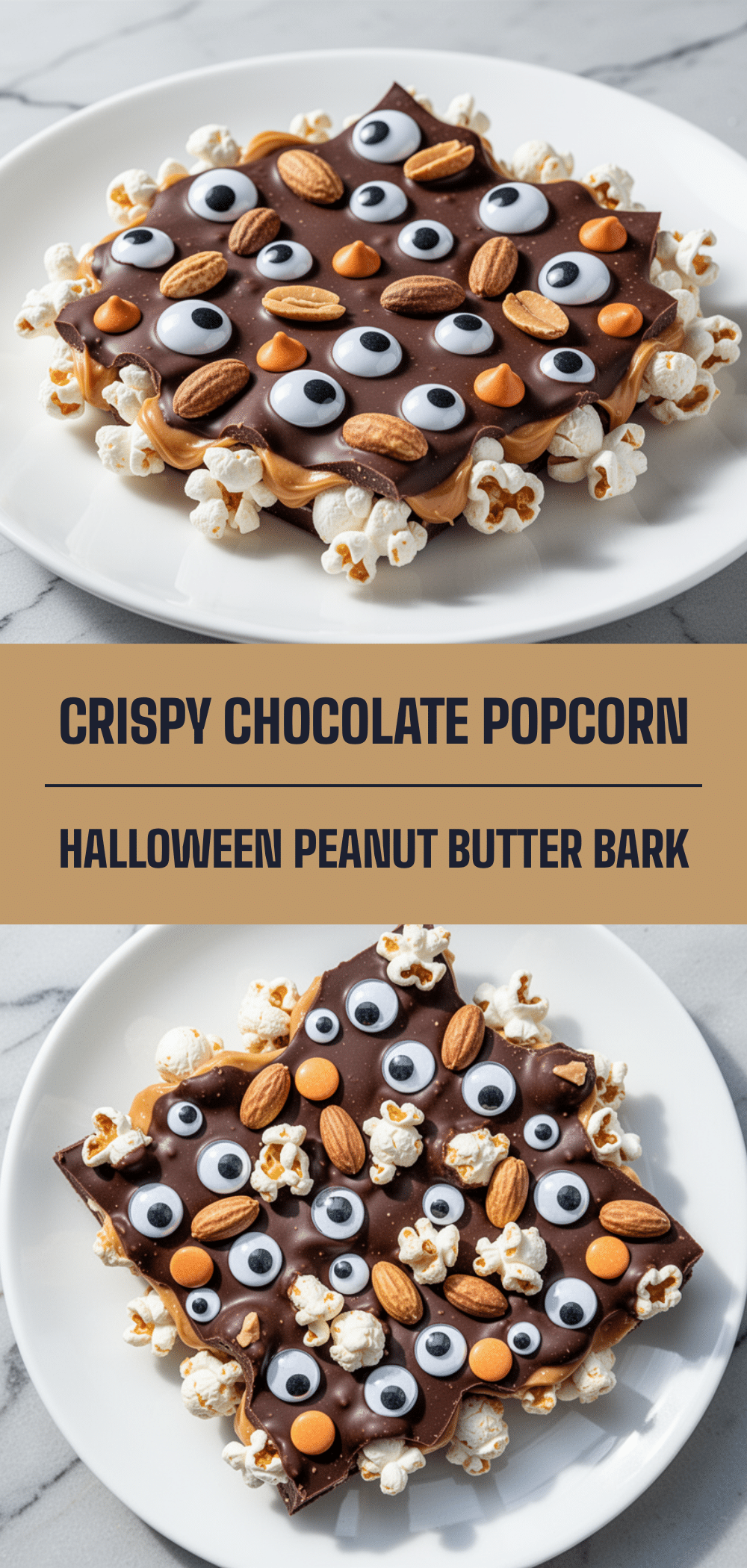 Halloween Chocolate Peanut Butter Popcorn Bark: 5-Min Easy Treat 5 Halloween Chocolate Peanut Butter Popcorn Bark recipe