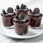 halloween graveyard chocolate pudding cups - featured image