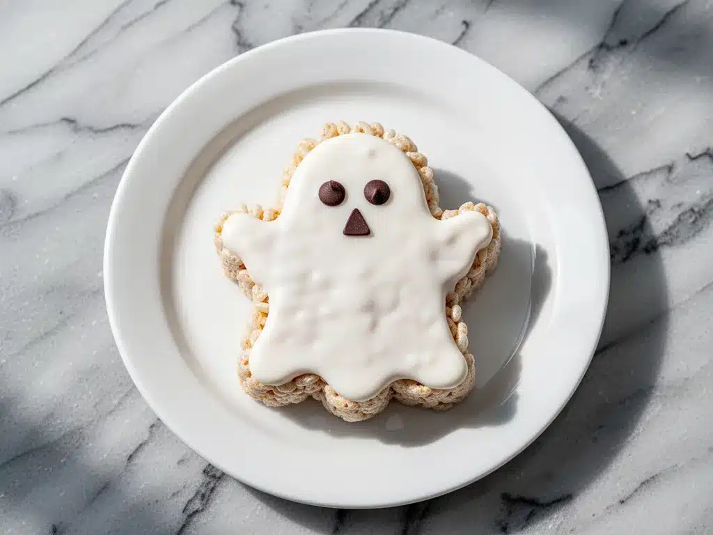 Halloween Marshmallow Ghost Rice Krispie Treats: Easy Brown Butter 4 Halloween Marshmallow Ghost Rice Krispie Treats preparation steps