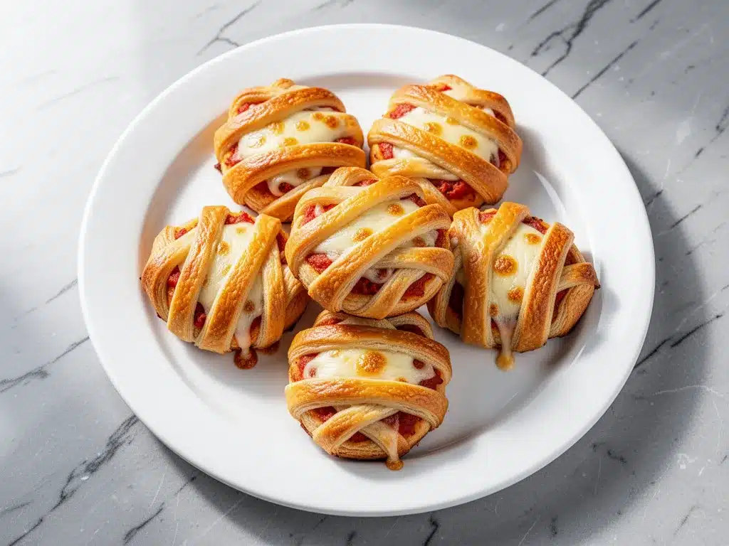 Halloween Mummy Pizza Rolls: Easy No-Bake Treat 4 Halloween Mummy Pizza Rolls preparation steps
