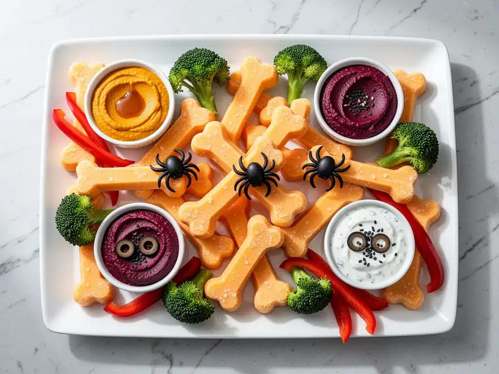 Halloween Snack Board: 10 Easy Cheese Bones for Spooky Parties 4 Halloween snack board preparation steps