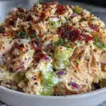 high-protein cottage cheese chicken salad with fresh dill - featured image