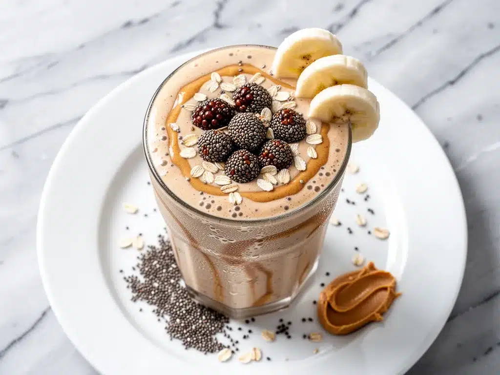 High-Protein Peanut Butter Banana Oat Smoothie: Best 5-Min Drink 4 high-protein peanut butter banana oat smoothie preparation steps