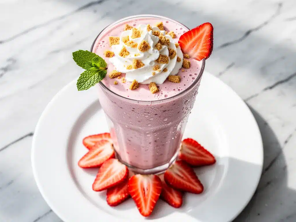High-Protein Strawberry Cheesecake Smoothie: Easy Cottage Cheese Recipe 4 High-Protein Strawberry Cheesecake Smoothie preparation steps