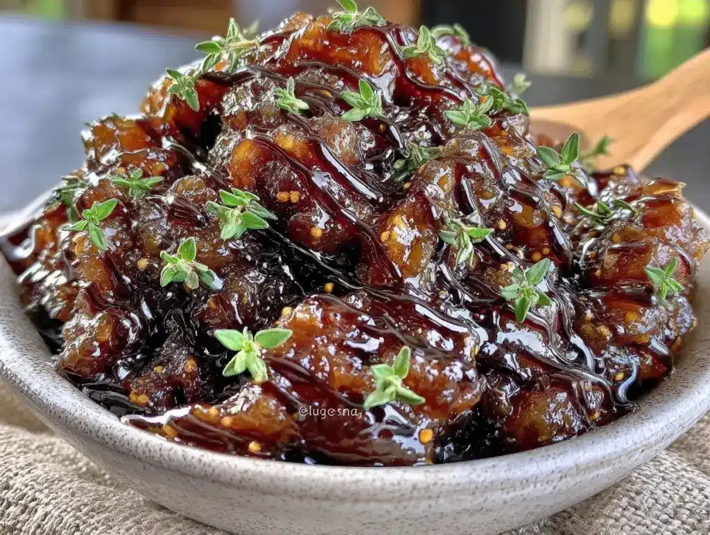 homemade fig jam with aged balsamic and fresh thyme - featured image